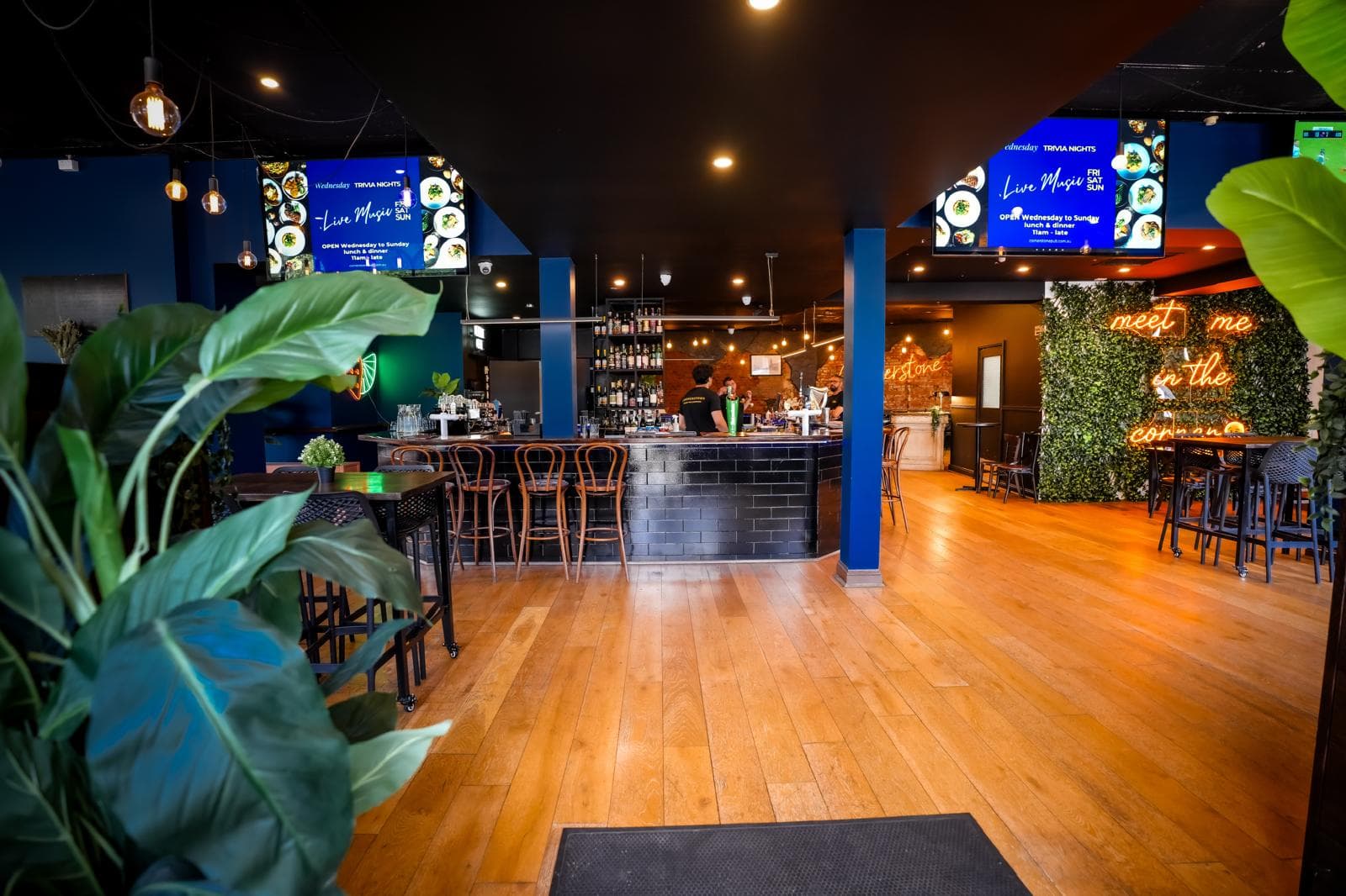 Main bar interior at The Cornerstone Pub